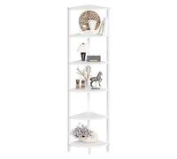 Estantería angular de 6 niveles para un almacenamiento elegante, color blanco
