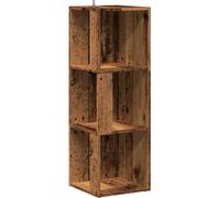 Estantería angular de estilo rústico, 33x33x100 cm, material de madera