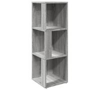 Estantería angular gris Sonoma de 33x33x100 cm, fabricada en material de madera