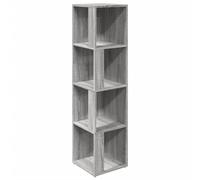 Estantería angular gris Sonoma de 33x33x132 cm, fabricada en material de madera