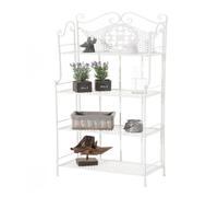 Estantería anika en estilo rústico metal blanco 33x61x153 cm