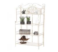 Estantería anika en estilo rústico metal crema antiguo 33x61x153 cm