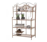 Estantería anika en estilo rústico metal marrón antiguo 33x61x153 cm