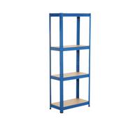 7house Estantería Modular Metálica con 4 Baldas 240kg Azul 60x30x148cm 7house
