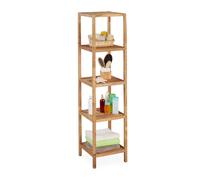 Estanteria baño estante de madera organizador vertical 5 estantes fácil montaje