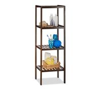 Estanteria baño estante de pie 4 niveles ligero estantería de bambú compacto