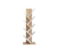 Estantería biblioteca acabado roble y blanco h129,8 cm - tuval