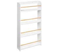 Estantería Biblioteca Clásica 4 Pisos Color Blanco, en Madera, 118 x 55 cms
