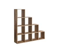 VASAGLE - Estantería con 10 Compartimentos, estantería con armarios Abiertos, Mueble de Almacenamiento, para Decoraciones, Marcos de Fotos, Sala de Estar, Dormitorio, Oficina, 29 x 129,5 x 129,5 x