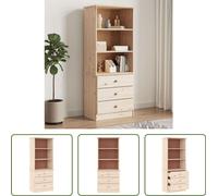 Estantería con cajones "The Living Store" modelo ALTA, 60x35x142 cm, fabricada en madera maciza de pino