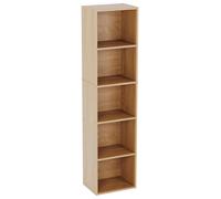 Estantería cúbica de 5 compartimentos Oxford de Vida Designs, en roble, de madera, sistema de estanterías, para exhibir, para mostrar, para almacenamiento, mueble, mobiliario, oficina, salón