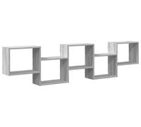 Estantería cúbica de vidaXL, 5 compartimentos, color gris Sonoma, fabricada en material de madera
