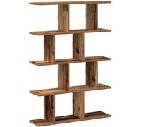 Estantería cúbica de vidaXL, con 12 compartimentos, aspecto de madera envejecida, fabricada en material de madera