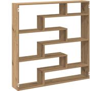 Estantería cúbica de vidaXL con 7 compartimentos, estilo "Artisan Oak", fabricada en material de madera