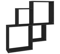 Estantería cúbica negra vidaXL, 80x15x78,5 cm, fabricada en material de madera