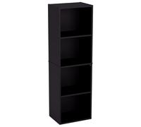 Estantería cúbica Oxford de Vida Designs, con 4 niveles, color , unidad de estantería de madera para oficina o muebles de sala de estar