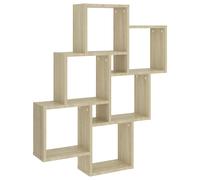 Estantería cúbica vidaXL, color Sonoma, 78x15x93 cm, fabricada en material de madera