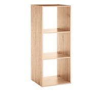 JJA Estantería Teo 3 compartimentos Madera 100,5x34,5 cm Multicolor