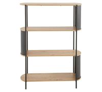 Estantería de 4 niveles con diseño de madera y laterales de metal , altura 134 cm - EKLO