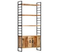 Estantería De 4 Niveles Madera De Mango Rugosa 80x30x180 Cm Vidaxl