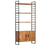 Estantería De 4 Niveles Madera Maciza De Acacia 80x30x180 Cm Vidaxl