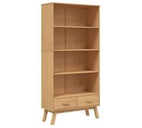 Estantería De 4 Niveles Olden Madera Maciza De Pino Marrón Vidaxl