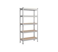 Estantería de 5 Niveles 30 x 75 x 150 cm Plata