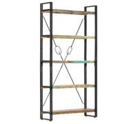 Estantería De 5 Niveles De Madera Maciza Reciclada 90x30x180 Cm Vidaxl