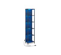 Estantería de 6 Niveles con Luz LED 30,3 x 40 x 178,6 cm Negro Ébano