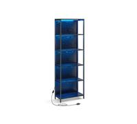 VASAGLE Estantería de 6 Niveles con Luz LED, Librería con Luces Ajustables, Marco de Acero, 30,3 x 60 x 178,6 cm, para Sala de Estar, Dormitorio, Oficina, Negro Ébano LLS120B57