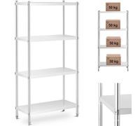Estantería de acero inoxidable Expondo Royal Catering, dimensiones: 90 x 40 x 180 cm, capacidad máxima: 200 kg