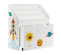 Estantería de almacenamiento para niños con biblioteca - h70 cm