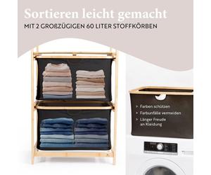 Estantería de bambú Hennez, color gris oscuro. Estantería, armario, mueble para el baño, almacenamiento
