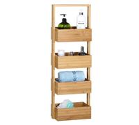 Estantería de baño bambú 88x16x28 4 baldas carga máx 20kg