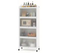 Estantería de cocina - Estante de almacenamiento - Estantería para panadería - Mueble de cocina - Estantería alta - Estante de acero de 5 niveles - Móvil con ruedas