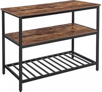 Estantería de cocina In and OutdoorMatch, modelo Neil, de pie, con 3 niveles. Estantería para panadería, estante para microondas, de metal y madera, con dimensiones de 120x60x90 cm