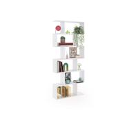 Habitdesign -Estantería de diseño escalonado vertical 192 cm Zoe High Glossy white