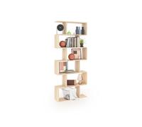 Habitdesign -Estantería de diseño escalonado vertical 192 cm Zoe High Canadian oak