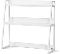 Estantería de escritorio, organizador de almacenamiento de 2 niveles para oficina y hogar, color blanco