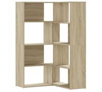 vidaXL Estantería de esquina 4 niveles Madera roble Sonoma 85x85x140 cm