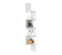 VASAGLE Estanteria Esquineras Pared de 5 Niveles, Baldas Flotantes Pared | Estantería Libros, para Dormitorio, Sala de Estar, Baño, Oficina en Casa, Blanco Nube, Colección CUSTOS LBC20WT