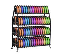 Estantería de filamentos de impresión 3D de metal y aluminio, 3 niveles de doble fila + 1 fila individual, estantería de almacenamiento para 105 bobinas de 1 kg, móvil con ruedas de bloqueo