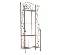 Estantería de hierro plegable arona metal marrón antiguo 33x60x158 cm
