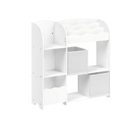 SONGMICS Estantería de Juguetes, Librería Infantil, Armario para Dormitorio con 2 Cajas para Juguetes, Sala de Juegos, Sala de Estar, Blanco Nube GKR042W01