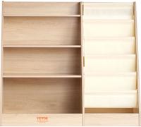 Estantería de madera de 4 niveles para niños, estantería de 6 niveles, estante de almacenamiento para bebés, armario organizador de libros y juguetes, ideal para habitaciones infantiles, salas de jueg