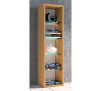 Estantería de madera para CD DVD Estantería para libros Estantería decorativa Vidrio Rasato L Estantería de madera para CD DVD Estantería para libros Estantería decorativa Vidrio Rasato L Roble de Son