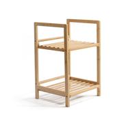 Estantería de Madera y Bambú - The Secret Home - Organizador Multiusos - 2 Baldas