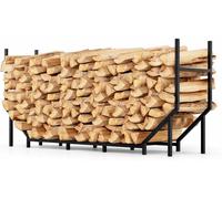 Estantería de metal, 180 cm, para almacenamiento de leña, apta para uso en interiores y exteriores