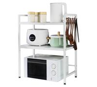 Estantería de microondas de 2 niveles, ideal para cocina y baño