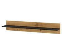 Estantería de pared Anette A, 115 cm. Estante colgante, estantería para libros, color mate / roble artesanal